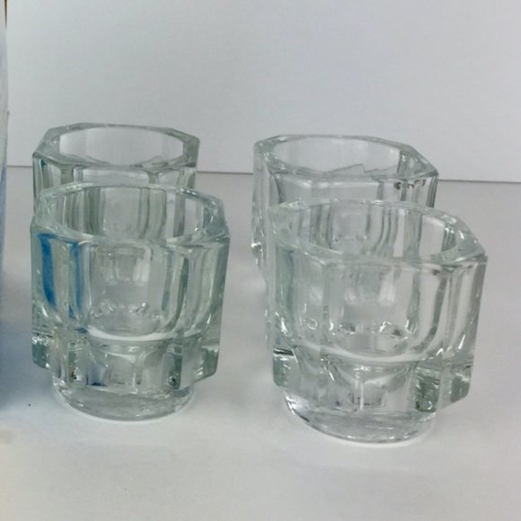 Stokes Square Glass Candle Holders - Set of 4 NIB - Picture 4 of 9